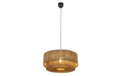 Pendelleuchte Smilla, Jute/schwarz, 60 cm