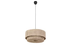 Pendelleuchte Smilla, Jute/schwarz, 60 cm