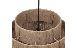 Pendelleuchte Smilla, Jute/schwarz, 1-flammig