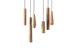 Pendelleuchtten Set Caya 9910, Kerneiche Umato, 6-teilig