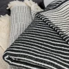Plaid Line, schwarz/weiß, 130 x 170 cm