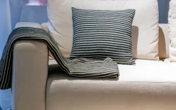 Plaid Line, schwarz/weiß, 130 x 170 cm