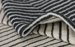 Plaid Line, schwarz/weiß, 130 x 170 cm