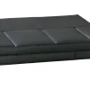 Querschläfer Lavinia, schwarzes Leder, Liegefläche 143 x 194 cm, mit Bettkasten