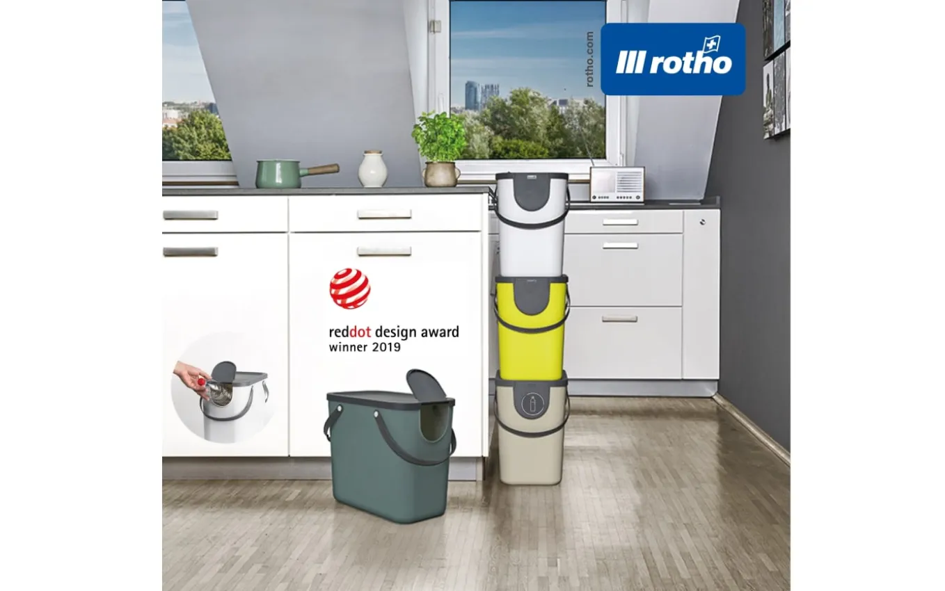 Recycling Müllsystem Albula in anthrazit, 25 l