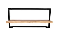 Regal Angola 6, Akazie Massivholz/schwarz, 100 x 30 cm