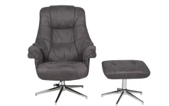Relaxsessel mit Hocker Burnaby, anthrazit, inkl. Relaxfunktion