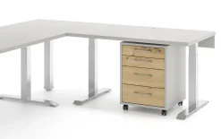 Rollcontainer Vary, kreidegrau/Asteiche-Nachbildung