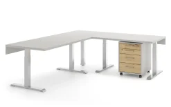 Rollcontainer Vary, kreidegrau/Asteiche-Nachbildung