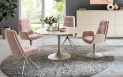 Schalen-Stuhl Virello, rose/beige