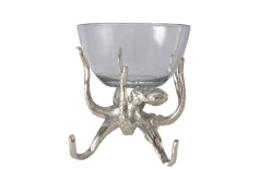 Schale Octo, Glas/Metall, 15 cm