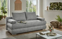 Schlafsofa Borna, silber, inkl. Kissen