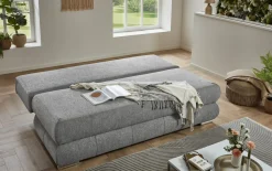 Schlafsofa Borna, silber, inkl. Kissen
