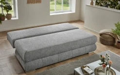 Schlafsofa Borna, silber, inkl. Kissen