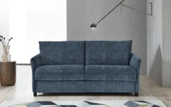 Schlafsofa Inga, blau, inkl. Stauraumbox
