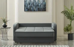Schlafsofa Moleron, dunkelgrau, 145 x 194 cm