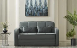 Schlafsofa Moleron, dunkelgrau, 145 x 194 cm