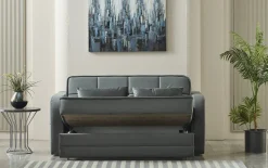 Schlafsofa Moleron, dunkelgrau, 145 x 194 cm