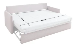 Schlafsofa Pisa, rosa, 170 x 200 cm