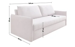 Schlafsofa Pisa, rosa, 170 x 200 cm