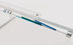 Schreibtisch Diego GT, kreideweiß, höhenverstellbar, 130 x 70 cm