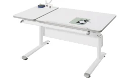 Schreibtisch Diego GT, kreideweiß, höhenverstellbar, 130 x 70 cm