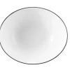 Schüssel oval Black Line in weiß, 21 cm