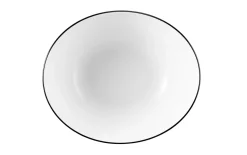 Schüssel oval Black Line in weiß, 25,5 cm
