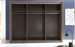 Schwebetürenschrank Bravo/Aschau, Eiche-Nachbildung, 270 x 210 cm