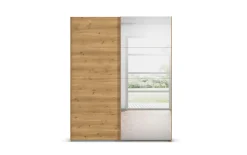 Schwebetürenschrank Cherie, Asteiche-Nachbildung, 181 x 223 cm