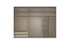 Schwebetürenschrank Contido, grau/graphit, 242 x 223 cm