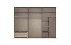Schwebetürenschrank Contido, schwarz, 301 x 223 cm