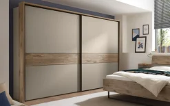 Schwebetürenschrank Dublin, grau/Eiche-Nachbildung