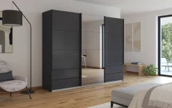 Schwebetürenschrank Elara, grau