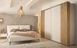 Schwebetürenschrank Isabelle, champagner/Eiche Bianco