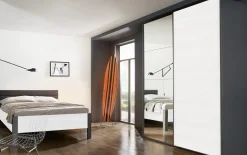 Schwebetürenschrank Kosi Plus, weiß/graphit, 162 x 223 cm