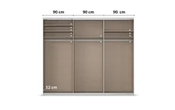 Schwebetürenschrank Kulmbach, champagner
