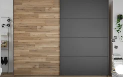 Schwebetürenschrank Rivoli 494, Montana Oak, graphit, 270 x 210 cm