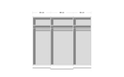 Schwebetürenschrank Rivoli 494, Montana Oak, graphit, 270 x 210 cm