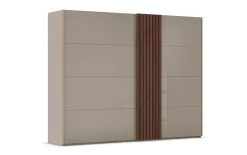 Schwebetürenschrank Tegio-F, fango/Nussbaum