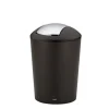 Schwingdeckeleimer Marta in schwarz, 1,7 l