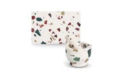 Servier-/Schneideplatte Terrazzo, bunt, 30 x 20 cm