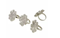 Serviettenringe Lucky, silber, 4er-Set