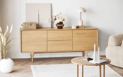 Sideboard Darwin, Eiche, inkl. Push-to-Open Funktion
