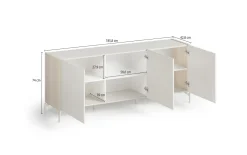 Sideboard Dillon, Eiche Lindberg-Nachbildung/grau