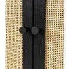 Sideboard Guuji, schwarz, Rattan, 156 cm