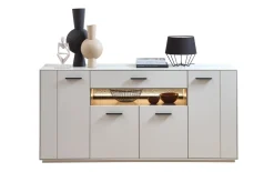 Sideboard Lots, creme/Steinfurnier, inkl. Softclose Funktion