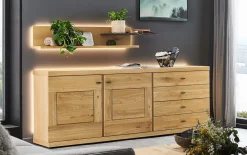 Sideboard next level 3000 in Wildeiche hell soft gebürstet geölt teilmassiv