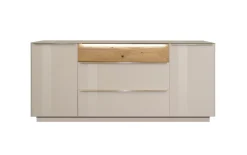 Sideboard Nova, kaschmir/Eiche massiv, inkl. Griffbeleuchtung