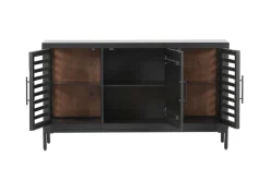 Sideboard Showcase, Akazie/schwarz, inkl. LED-Beleuchtung